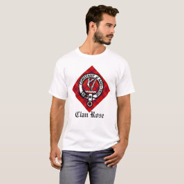 Camiseta Crachá de Crest Clan Rosa e Tartan