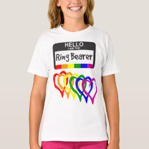 Camiseta Crachá De De Nome Do Toque De Sinalizador Arco-