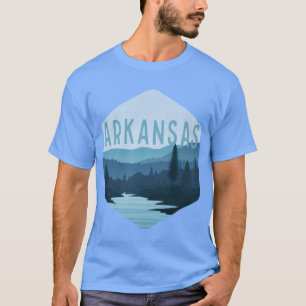 Camiseta Crachá de Estado do Arkansas Retro Vintage Design