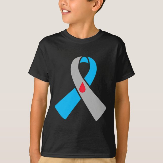 Camiseta Crachá de Fita de Sensibilização para a Diabetes T (Frente)