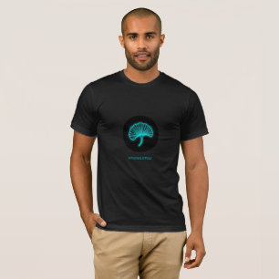 Camiseta Crachá de Ginkgo Neon Brilhante - Ar Zen Cibernéti