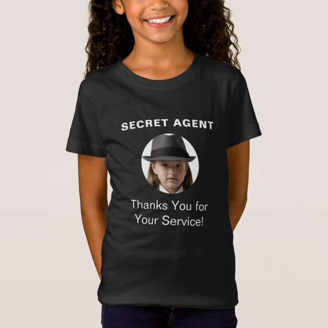 Camiseta Crachá de identidade do Partido Spy do Agente Secr (Frente)