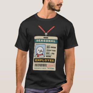 Camiseta Crachá de identificação engraçado de funcionário s