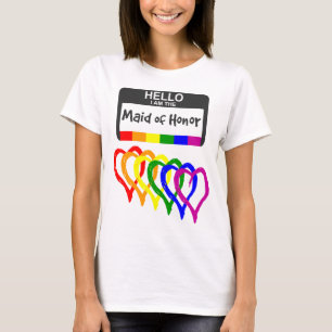 Camiseta Crachá de Nome da Madrinha de casamento do Sinali