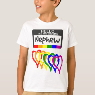 Camiseta Crachá de Nome do Sobreputo do Grupo de Corações d
