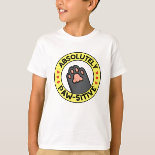 Camiseta Crachá De Pata Absolutamente Pawsitivo