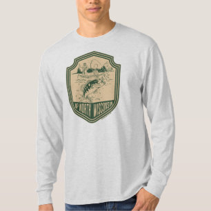 Camiseta Crachá de Pesca Norte de Wisconsin