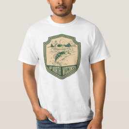 Camiseta Crachá de Pesca Norte de Wisconsin
