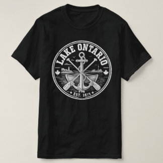 Camiseta Crachá de Remo Âncora Vintage Lago Ontário Est 161