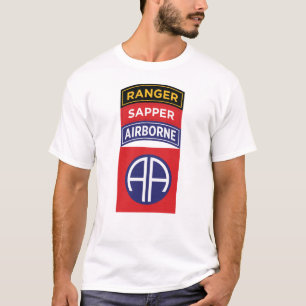 Camiseta Crachá de Serviço de Perigo de Sapper da Divisã