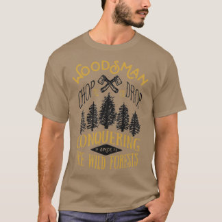 Camiseta Crachá de vintagem do Woodsman