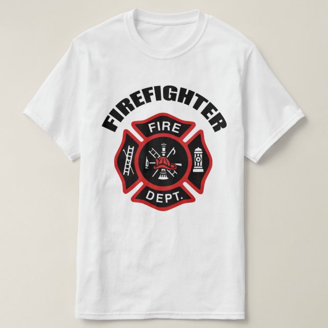 Camiseta Crachá do corpo de bombeiros (Frente do Design)