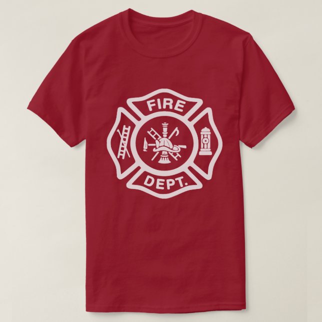 Camiseta Crachá do Corpo de Bombeiros Branco (Frente do Design)