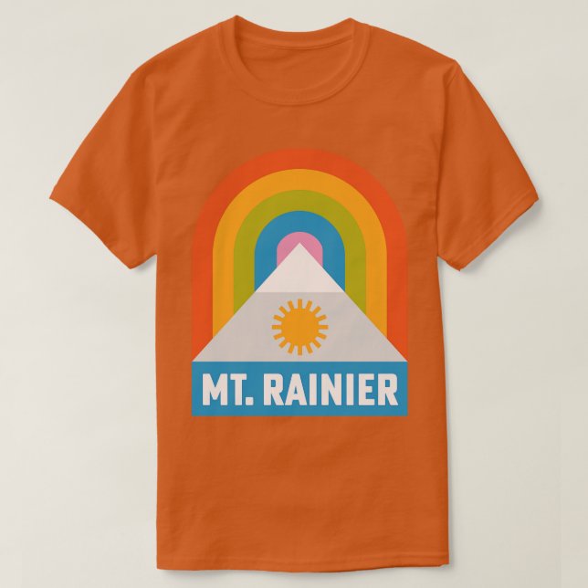 Camiseta Crachá do Mt Rainier National Park Washington Rain (Frente do Design)