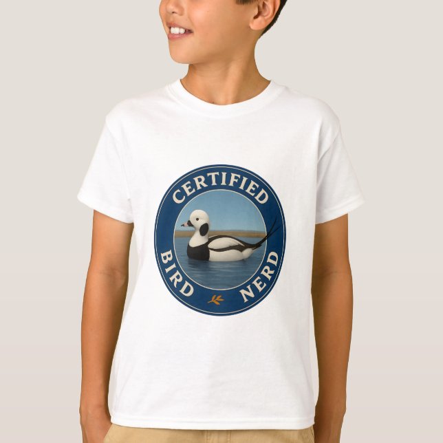 Camiseta Crachá Duck Vintage de cauda longa (Frente)