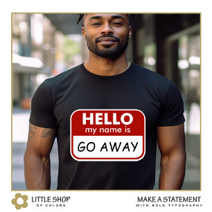 Camiseta Crachá engraçado e personalizável para introvertid
