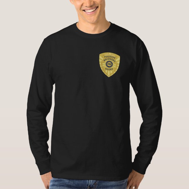 CAMISETA CRACHÁ FUGITIVO DO AGENTE DE RECUPERAÇÃO (Frente)