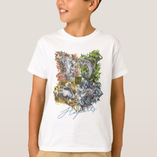 Camiseta Crachá HOGWARTS™ - Gráfico Floral