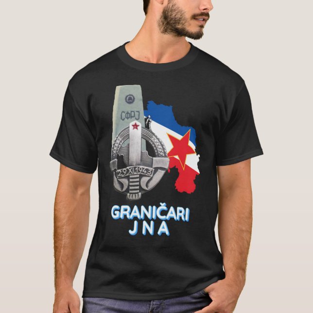 Camiseta Crachá JNA guardas de fronteira (Granicari JNA zna (Frente)