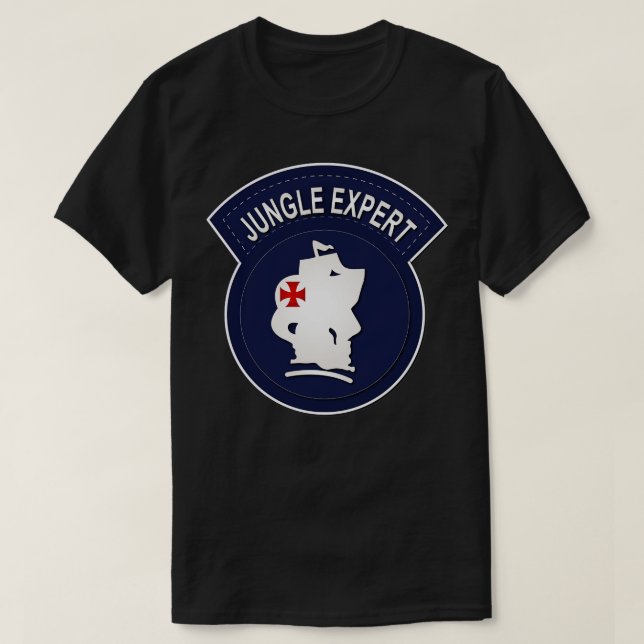 Camiseta Crachá Jungle Expert (Frente do Design)