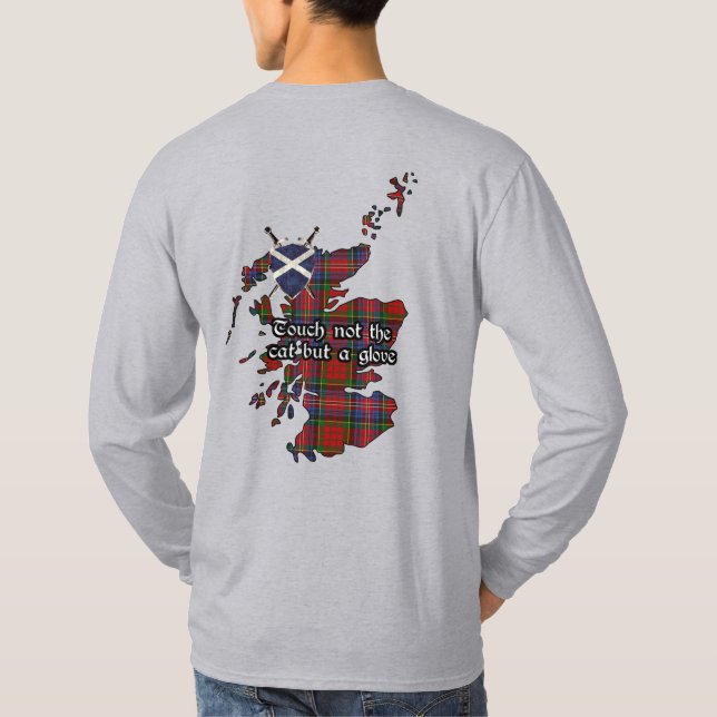 Camiseta Crachá McPherson Clan e Tartan Long Sleeve (Verso)