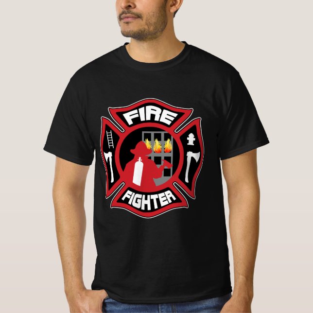 Camiseta Crachá Moderno do Bombeiro (Frente)
