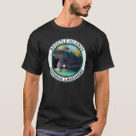Camiseta Crachá Nacional Lakeshore de Wisconsin das Ilhas A<br><div class="desc">Design de vetor Lakeshore nacional das ilhas Apostle em um círculo no estilo de crachá.</div>
