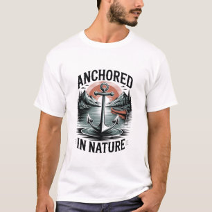 Camiseta Crachá Náutico Enraizado na Natureza Inspirador