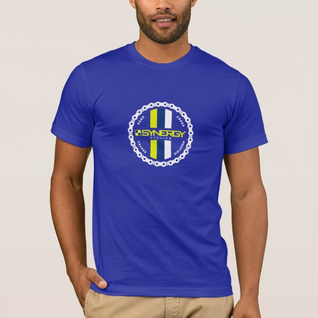 Camiseta Crachá no meio azul (Frente)