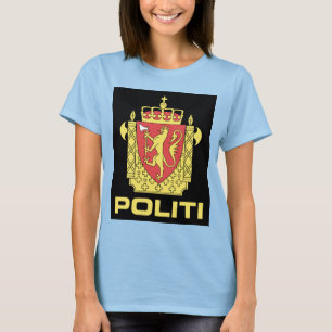 Camiseta Crachá o serviço policial norueguês, Noruega