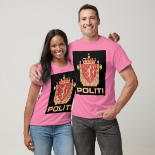 Camiseta Crachá o serviço policial norueguês, Noruega