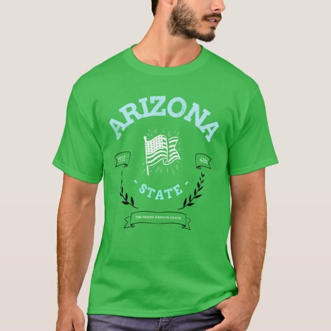 Camiseta Crachá Patriótico do Estado arizona (Frente)