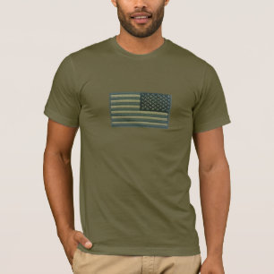 Camiseta Crachá T-Shirt da bandeira militar dos EUA