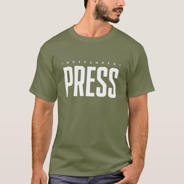 Camiseta Crachá Verde da Imprensa Independente (Frente)