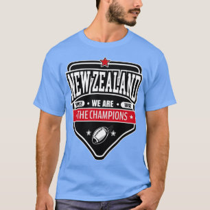 Camiseta Crachá Vitória de Rugby da Nova Zelândia