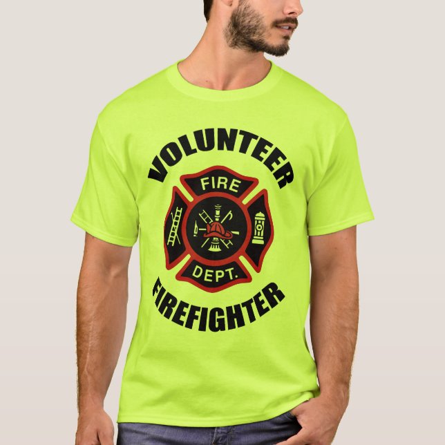 Camiseta Crachá voluntário do sapador-bombeiro (Frente)