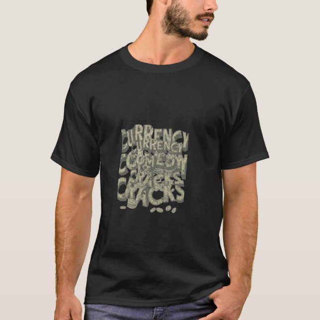 Camiseta Crachás de Comédia de Moeda (Frente)