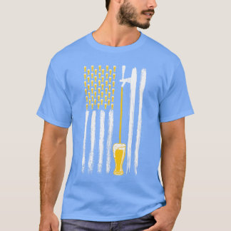 Camiseta Craft Beer American Flag USA 4th July Alcohol Brew