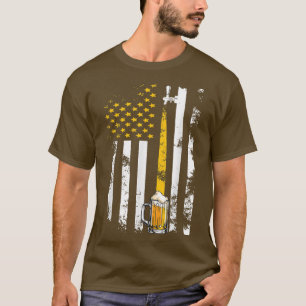 Camiseta Craft Beer American Flag Usa , 4th July Brewery
