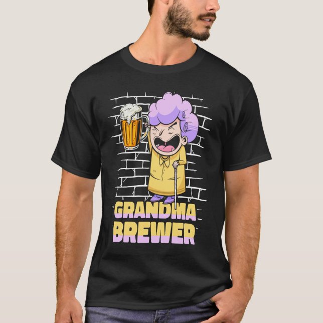 Camiseta Craft Beer Grandma Brew Microbrewing  House Home B (Frente)