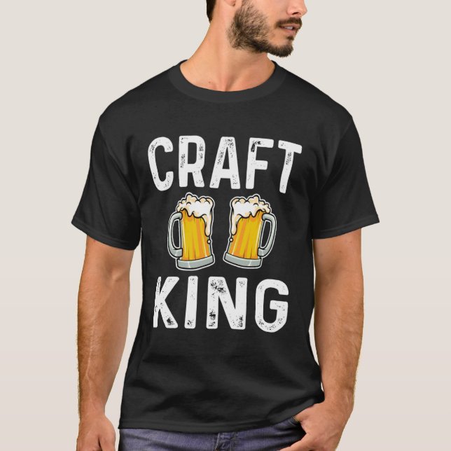 Camiseta Craft King  Craft Beer  Drinker Home Brewery (Frente)