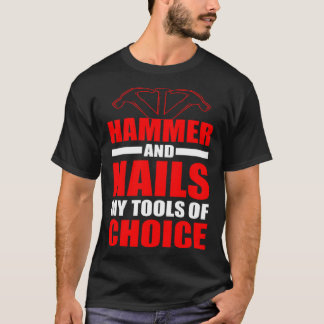 Camiseta Crafting Dad Crafter Woodworking Hammer and Nails 