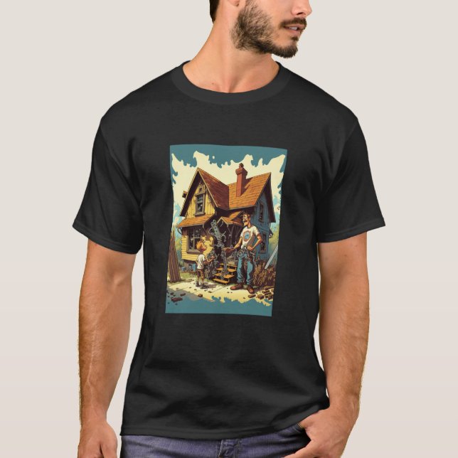 Camiseta Craftsman DIY Home Improvement Father And Son Doin (Frente)