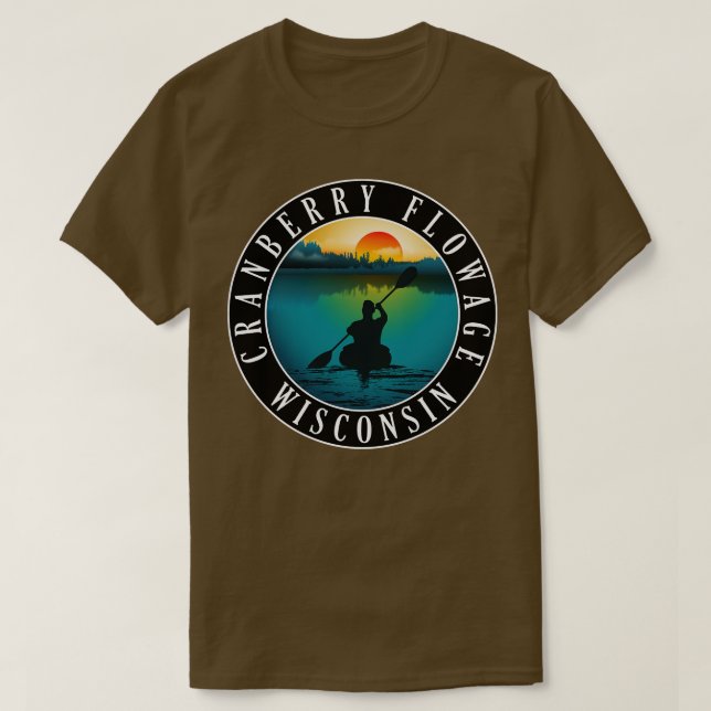 Camiseta Cranberry Flowage Wisconsin Kayaking (Frente do Design)
