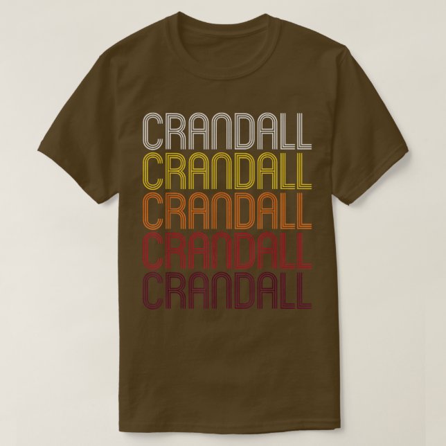 Camiseta Crandall, TX Vintage Style Texas (Frente do Design)