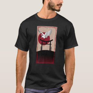 Camiseta Crane Bird Retro Vintage Estilo 90 Gráfico Japonês