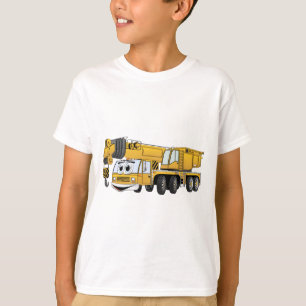 Camiseta Crane de Cartoon Amarelo Curto