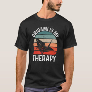 Camiseta Crane de Origami Retro Sunset