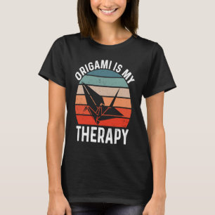 Camiseta Crane de Origami Retro Sunset