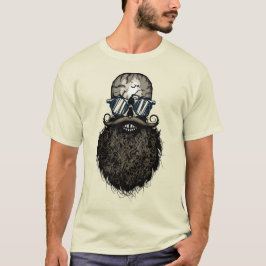 Camiseta crane_hipster_skull_tete_de_mort_barbu_barbe_moust